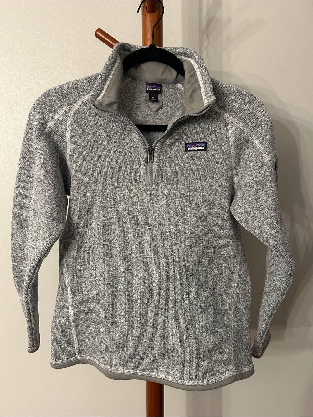 Patagonia Boy's Heather Gray Quarter-Zip Pullover